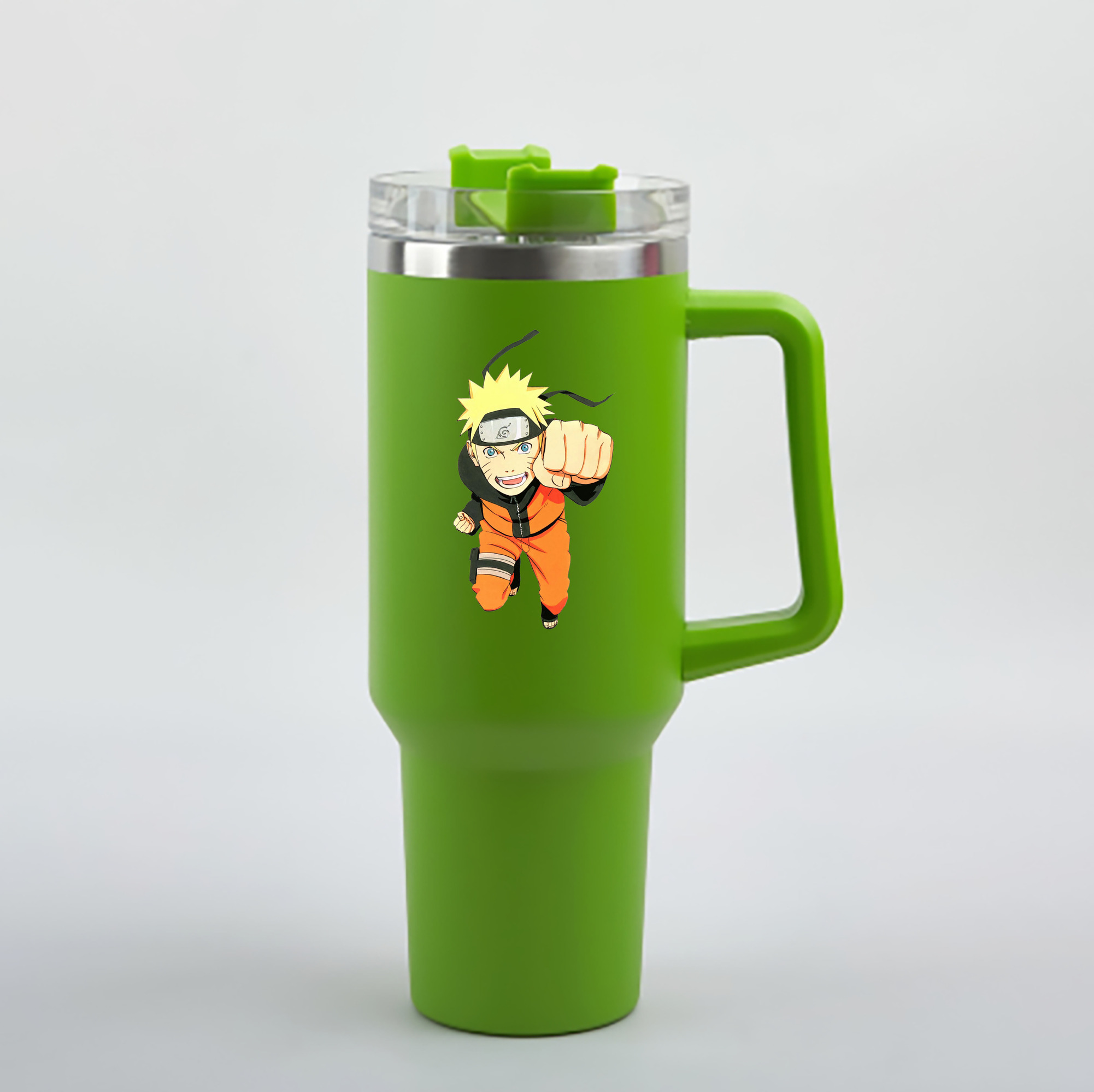 （画像用） NARUTO -ナルト- うずまき ナルト Uzumaki Naruto 1200mL車用タンブラー - クリスタルステッカー（プラスチックストロー付き）